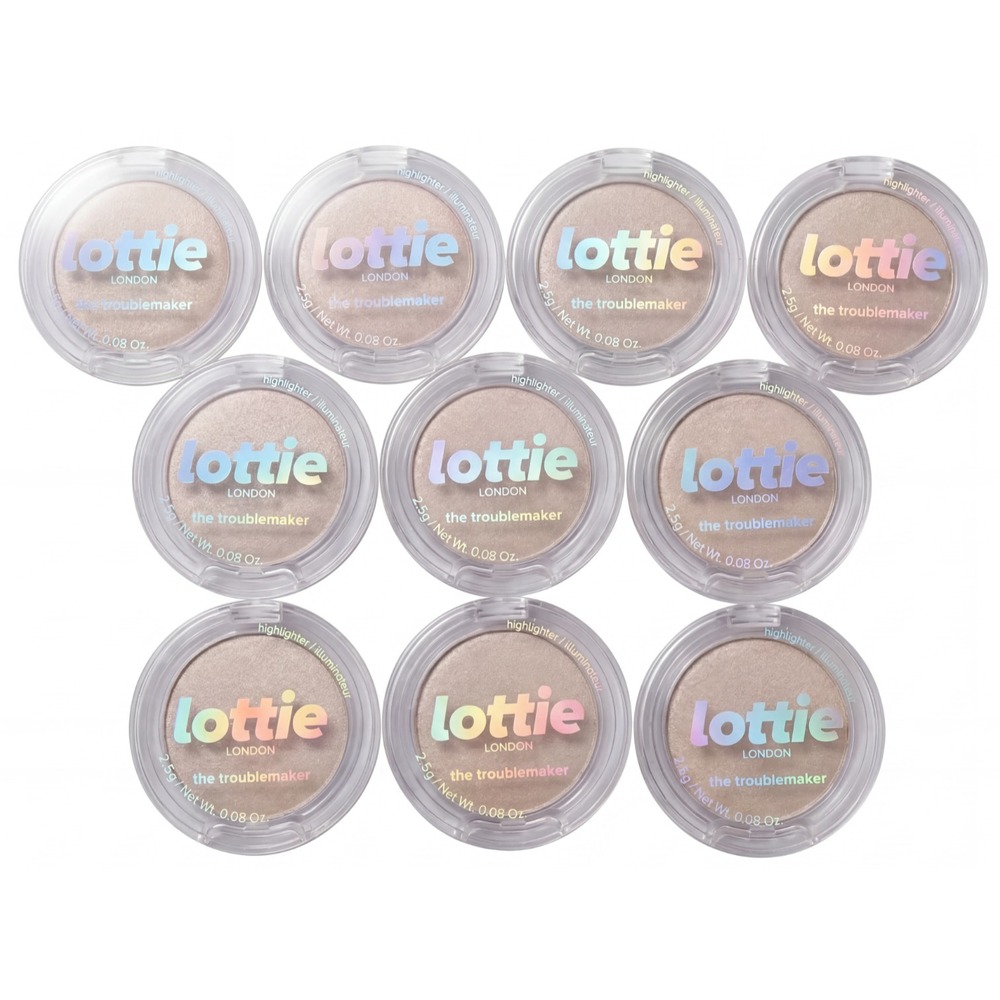 10X Lottie London Highlighter, Shade: The Troublemaker- NEW - Travel Size - 2.5g